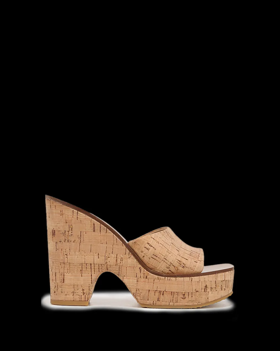 Paulita Natural Cork Wedge Sandal