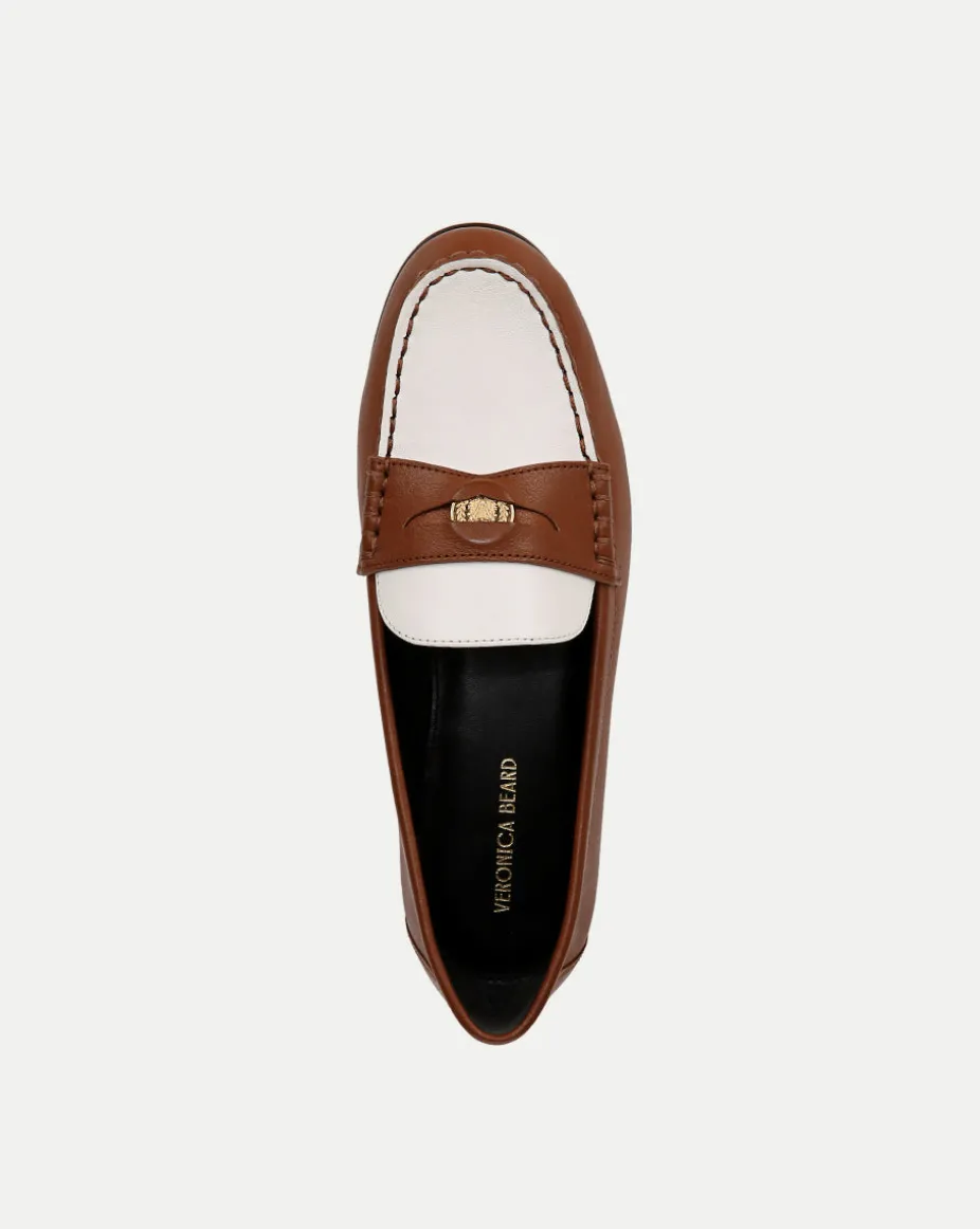 Penny Leather Loafer in Caramel/Lily