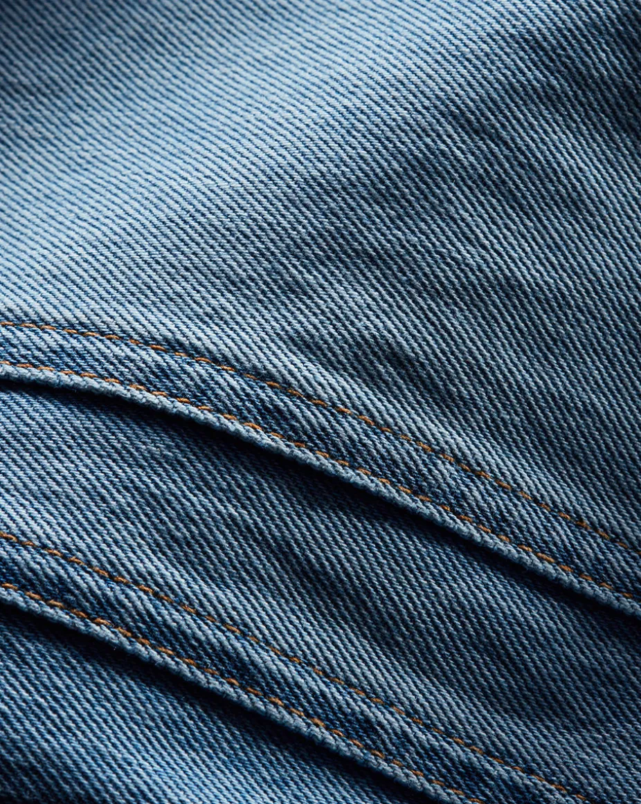 Raundi Double-Seam Denim Skirt in Nova