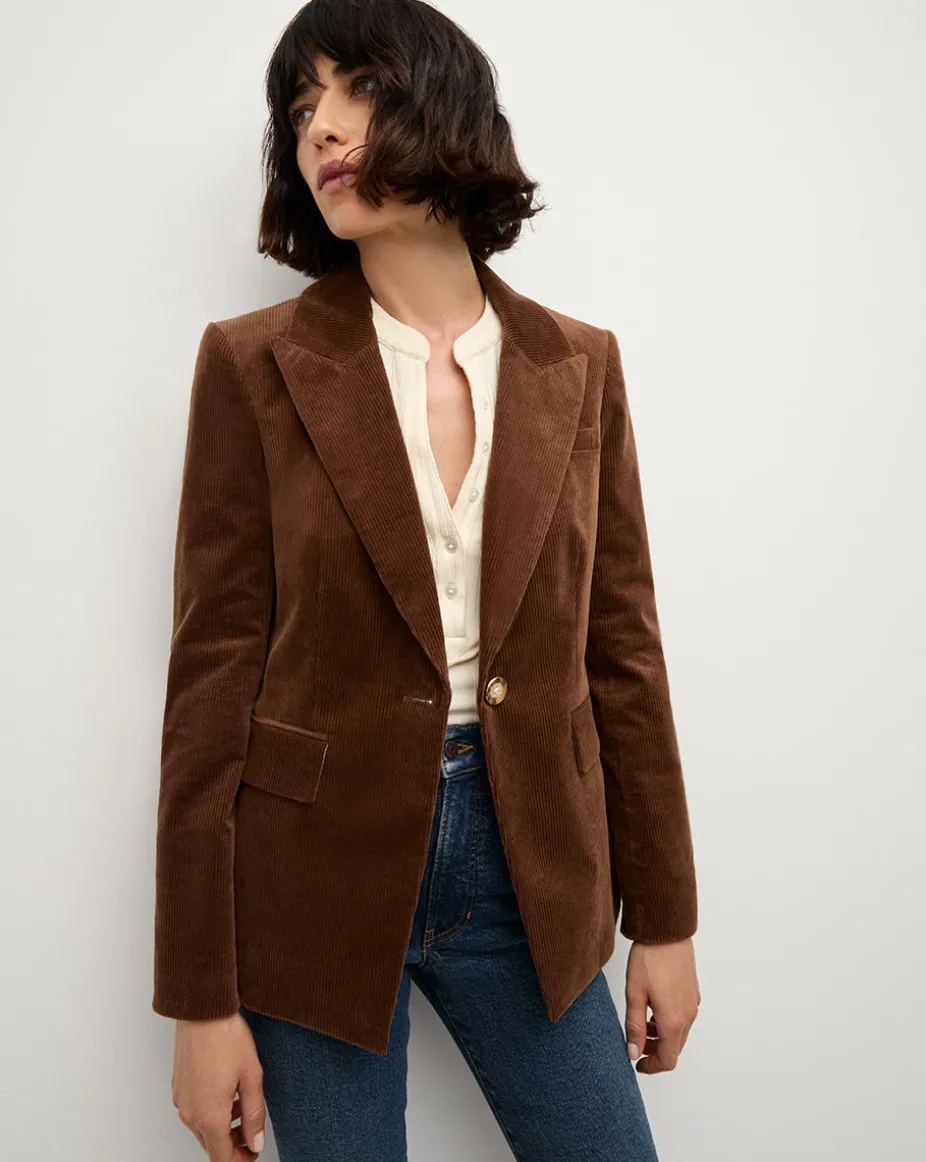 Reagan Corduroy Dickey Jacket in Dark Brown