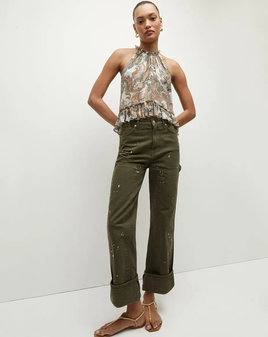 Renee Silk Paisley Halter Top