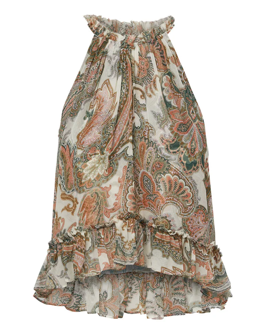 Renee Silk Paisley Halter Top