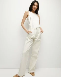 Sabrina Crepe Tank in Off-White