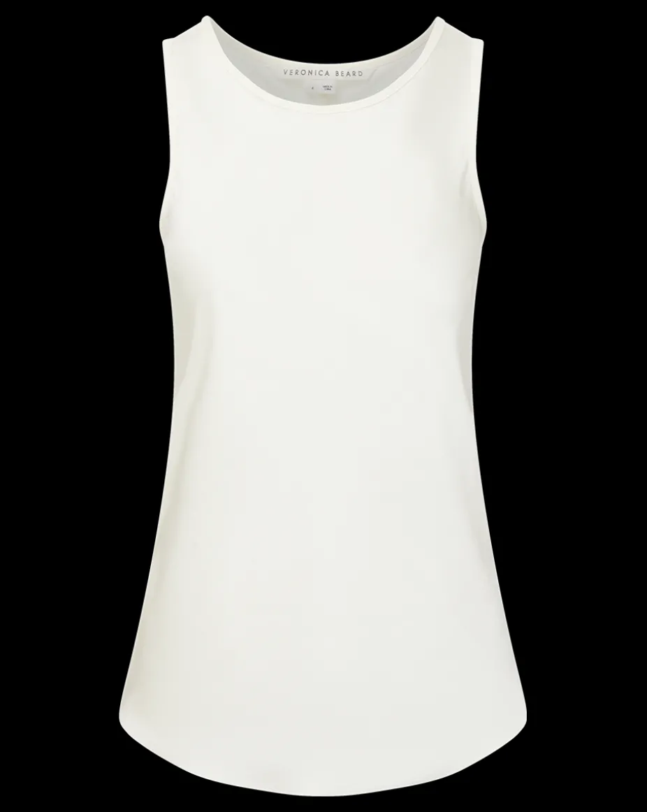 Sabrina Crepe Tank in Off-White