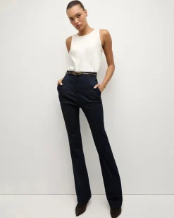 Sabrina Stretch-Silk Tank Top in Ivory