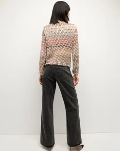 Sariyah Knit Jacket in Red Multi