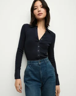 Scottie Button-Down Shirt in Navy