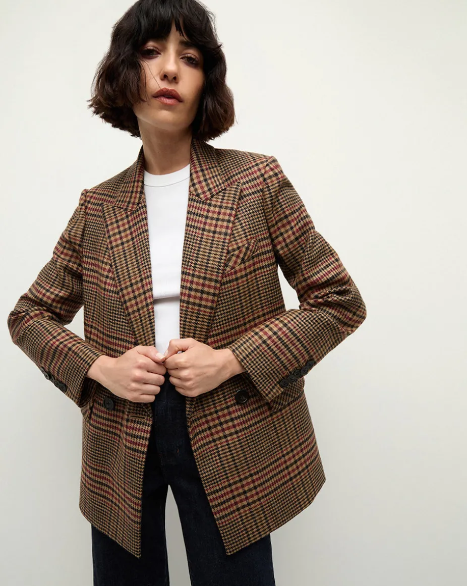 Sevyn Plaid Dickey Jacket in Camel & Black