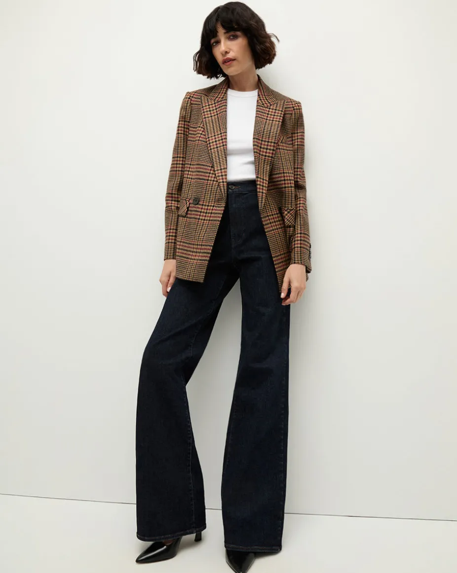 Sevyn Plaid Dickey Jacket in Camel & Black