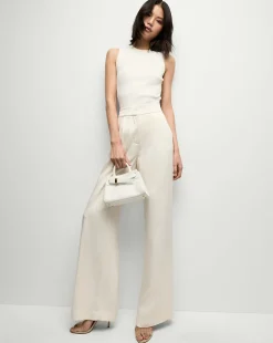 Sid Sleeveless Crew-Neck Pullover in White