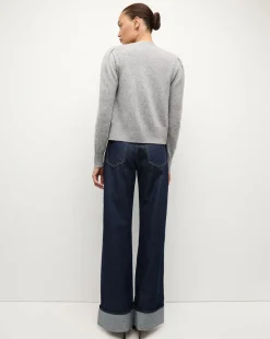 Solene Cashmere Cardigan in Heather Grey