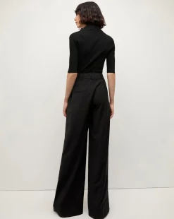 Sonia Wide Leg Tailored Pant in Black