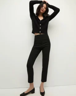 Stila Cropped Straight Leg Pant in Black