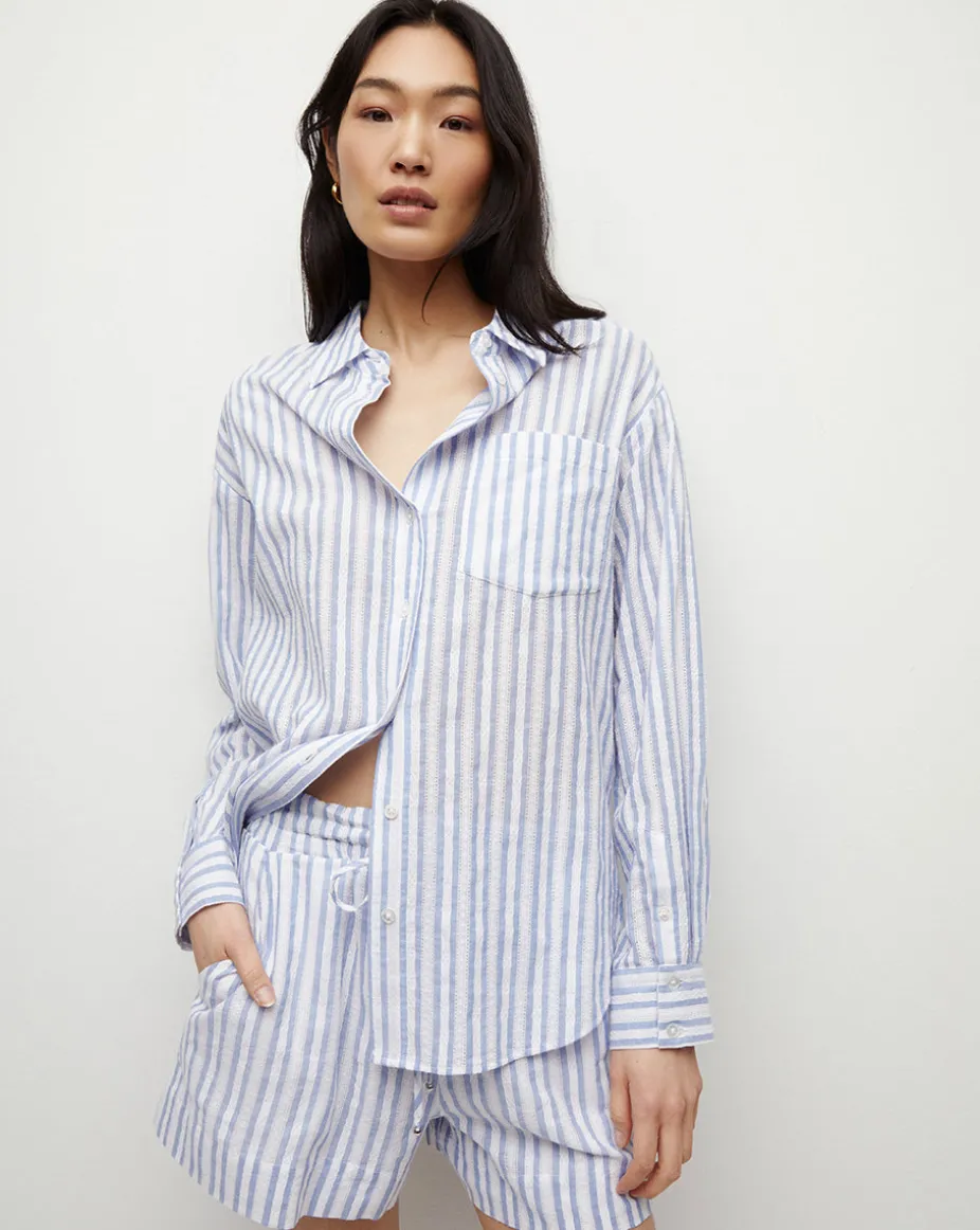 Tijana Striped Short in Blue/White