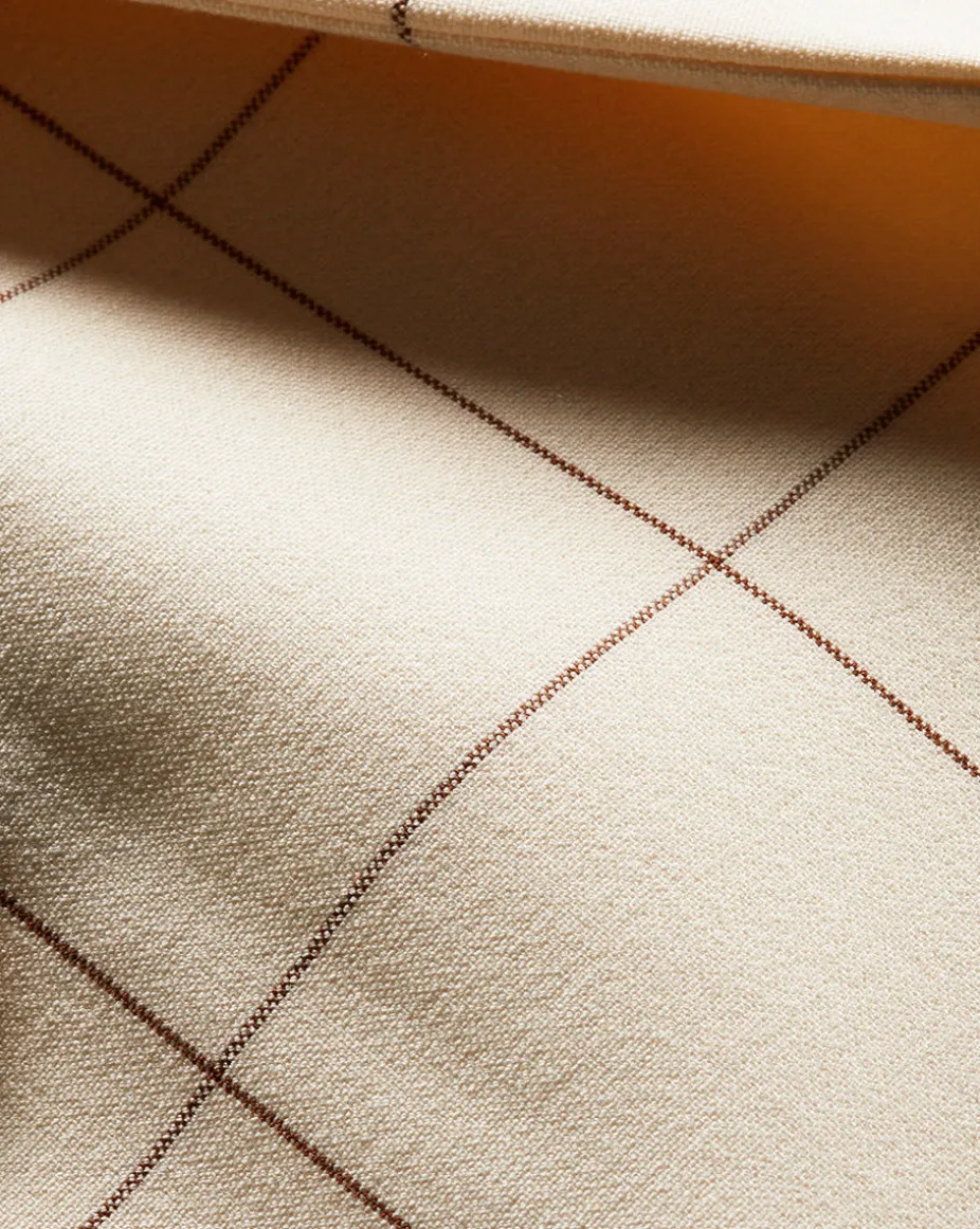 Tonelli Plaid Pant in Ecru/Deep Ochre