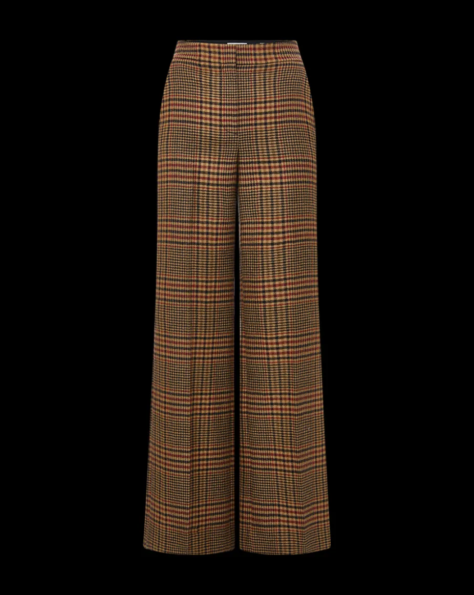 Tonelli Plaid Pants in Camel & Black