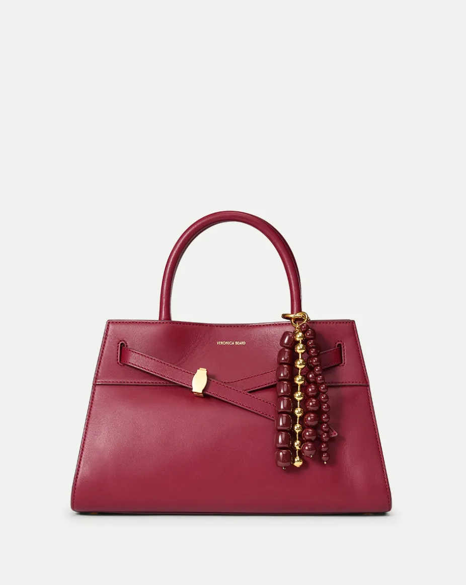 Triple Chain Bag Charm in Oxblood