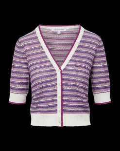 Varia Striped Knit Cardigan
