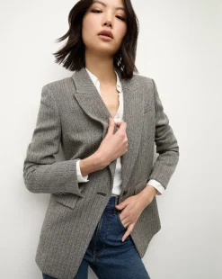 Vega Dickey Jacket in Black/White