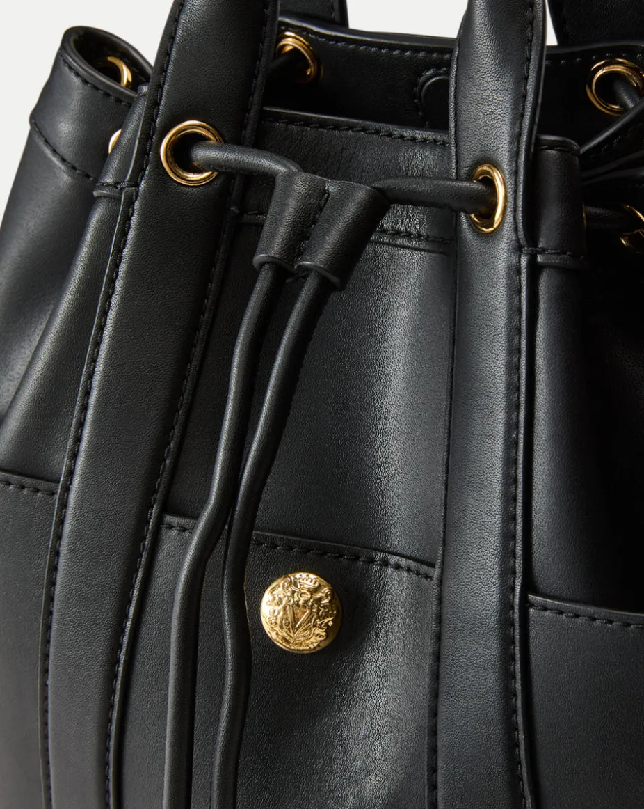 Veronica Beard Goody Bag in Black Leather