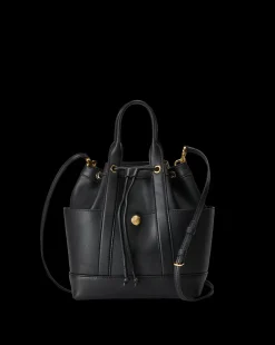 Veronica Beard Goody Bag in Black Leather