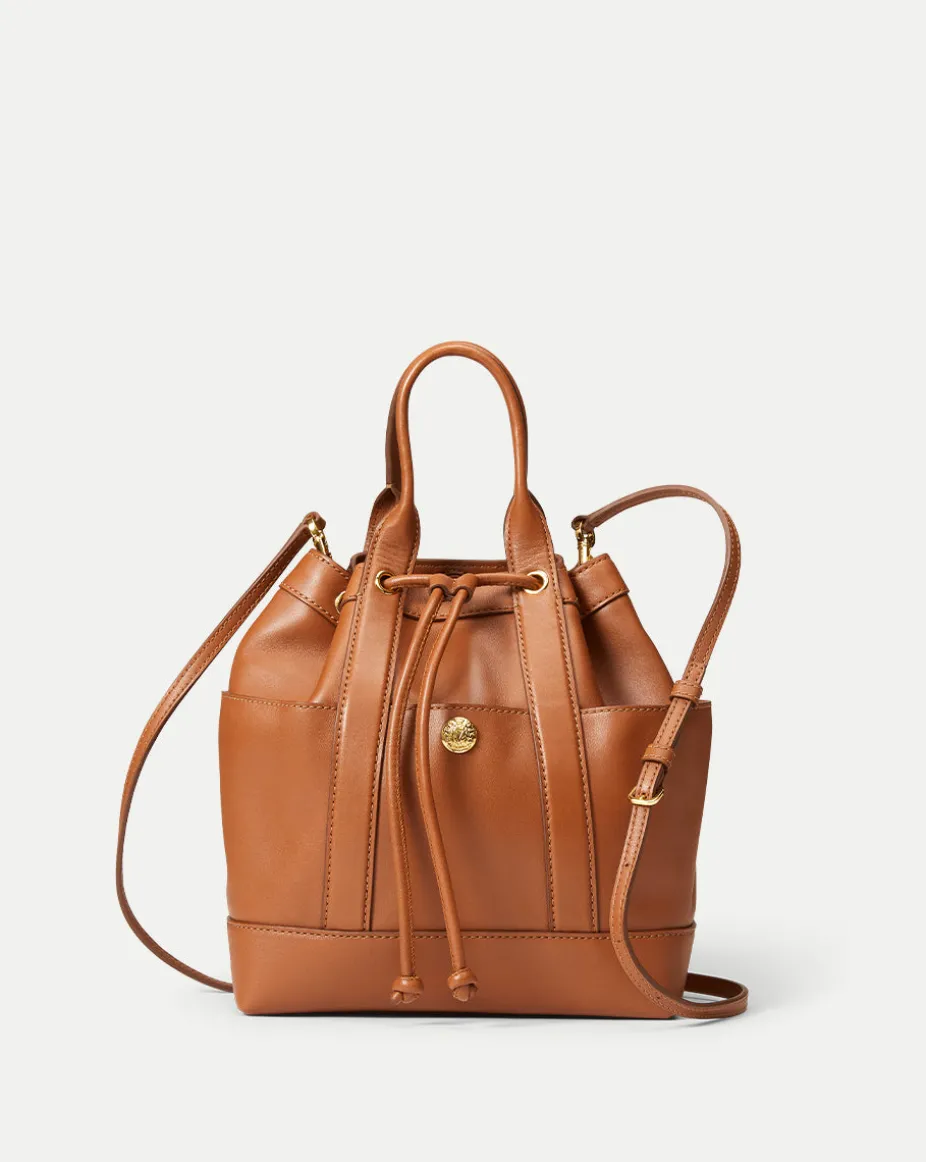 Veronica Beard Goody Bag in Tan Leather